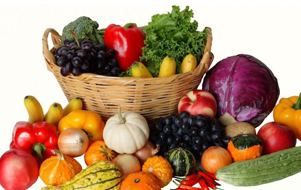 Gemüse und Obst gegen Prostatitis
